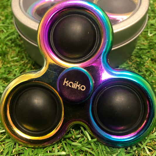 Kaiko Fidgets - Oil Slick Premium Pop It Metal Spinner – Strong Resistance