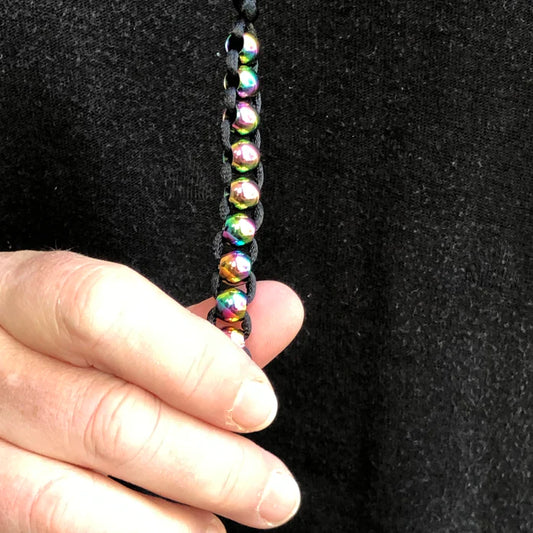 Kaiko Fidgets - Caterpillar Necklace - Oil Slick