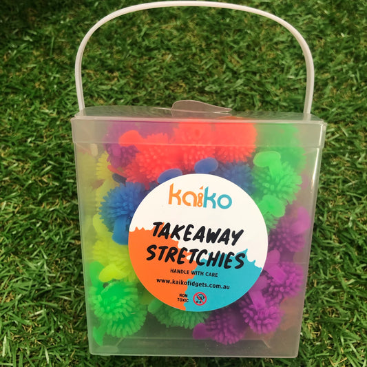 Kaiko Fidgets - Stretchy Caterpillars in a 'Takeaway' box